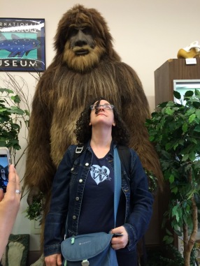 kp looking up at Sasquatch