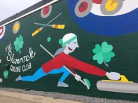 colourful curling mural